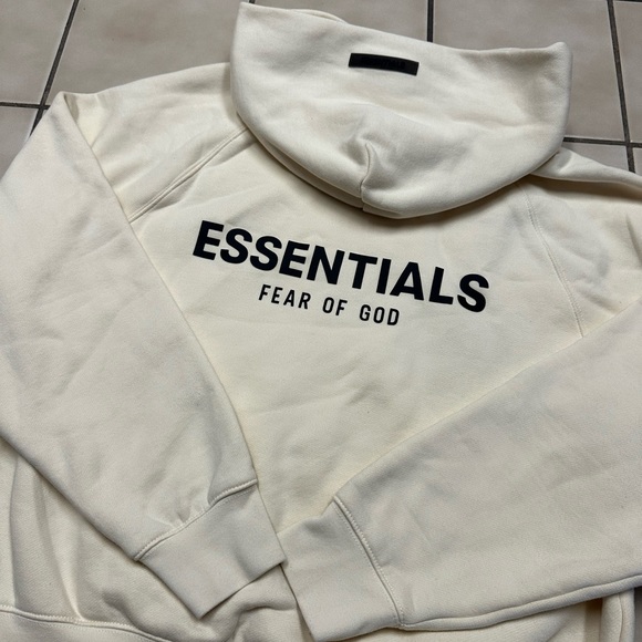 FOG Fear of God Essentials Light Yellow Hoodie - Picture 4 of 9